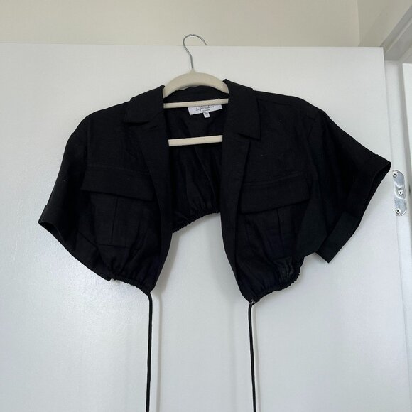 NEW Black Linen Midi Dress Top and Skirt Set - Picture 5 of 8